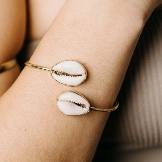 Cowrie Gold/Silver Bangle