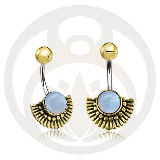 Bauchnabelpiercing Sven Gold Opalit