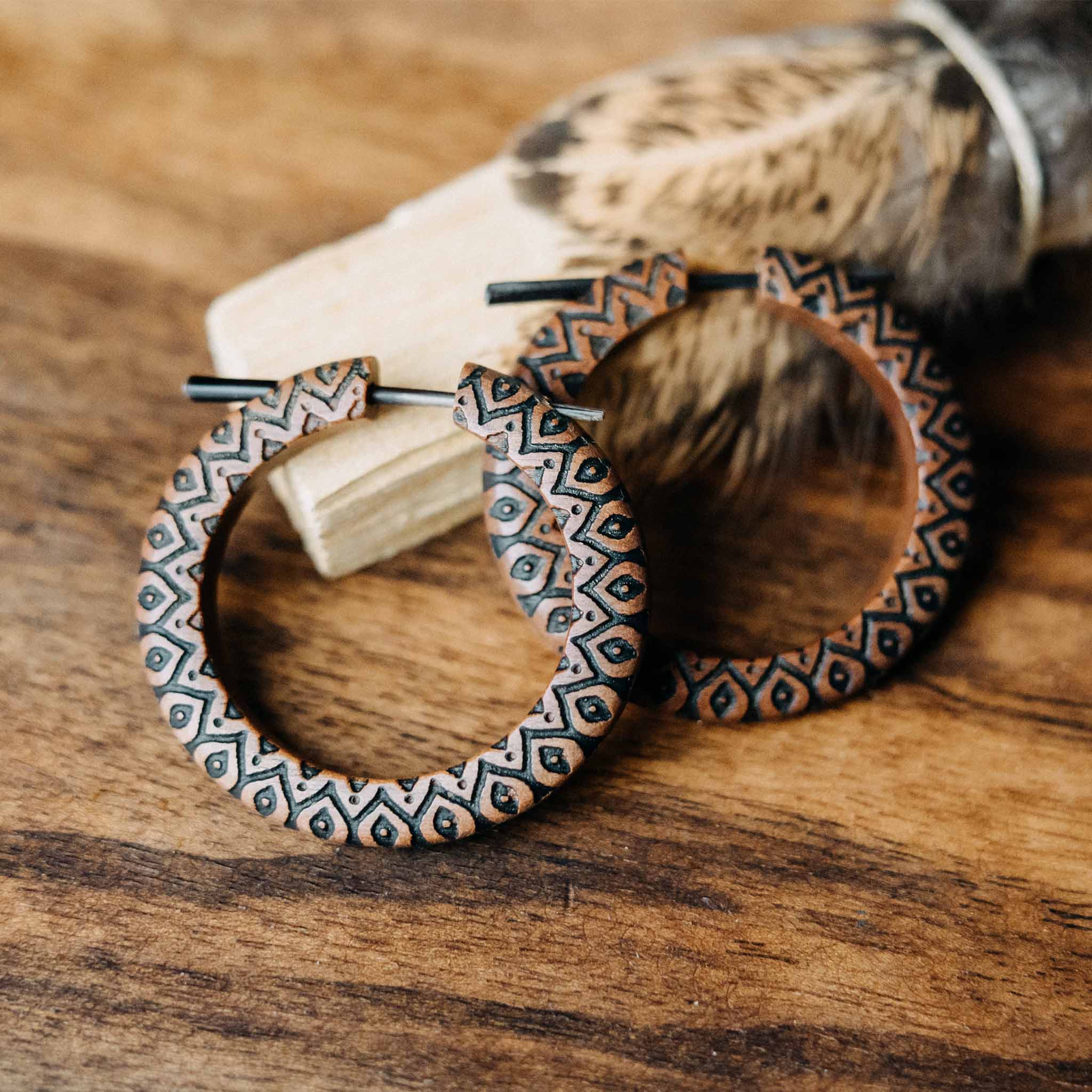 Ohrringe "Aurelia" – Woodelia Holzschmuck