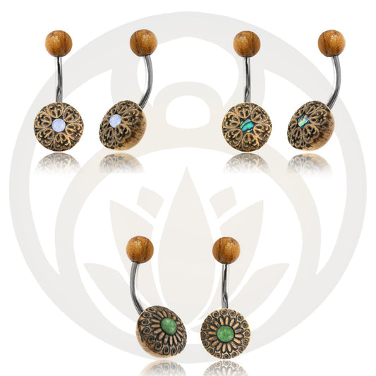 Bauchnabelpiercing Abbe Holz