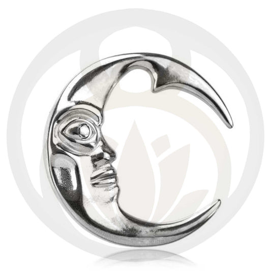 Ear weights moon silver