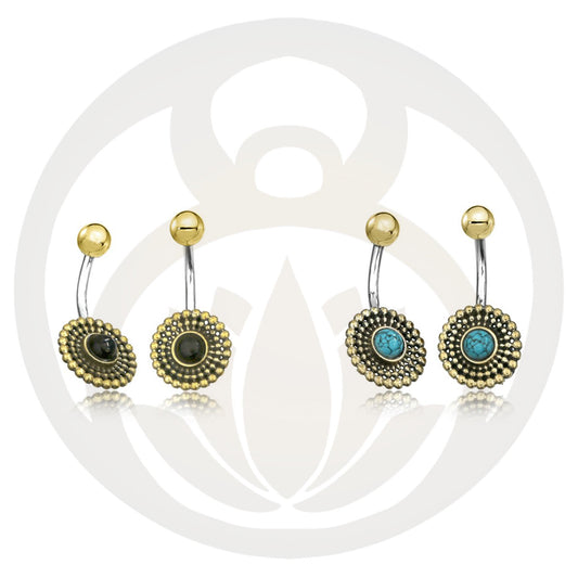 Bauchnabelpiercing Oriental Mandala Gold