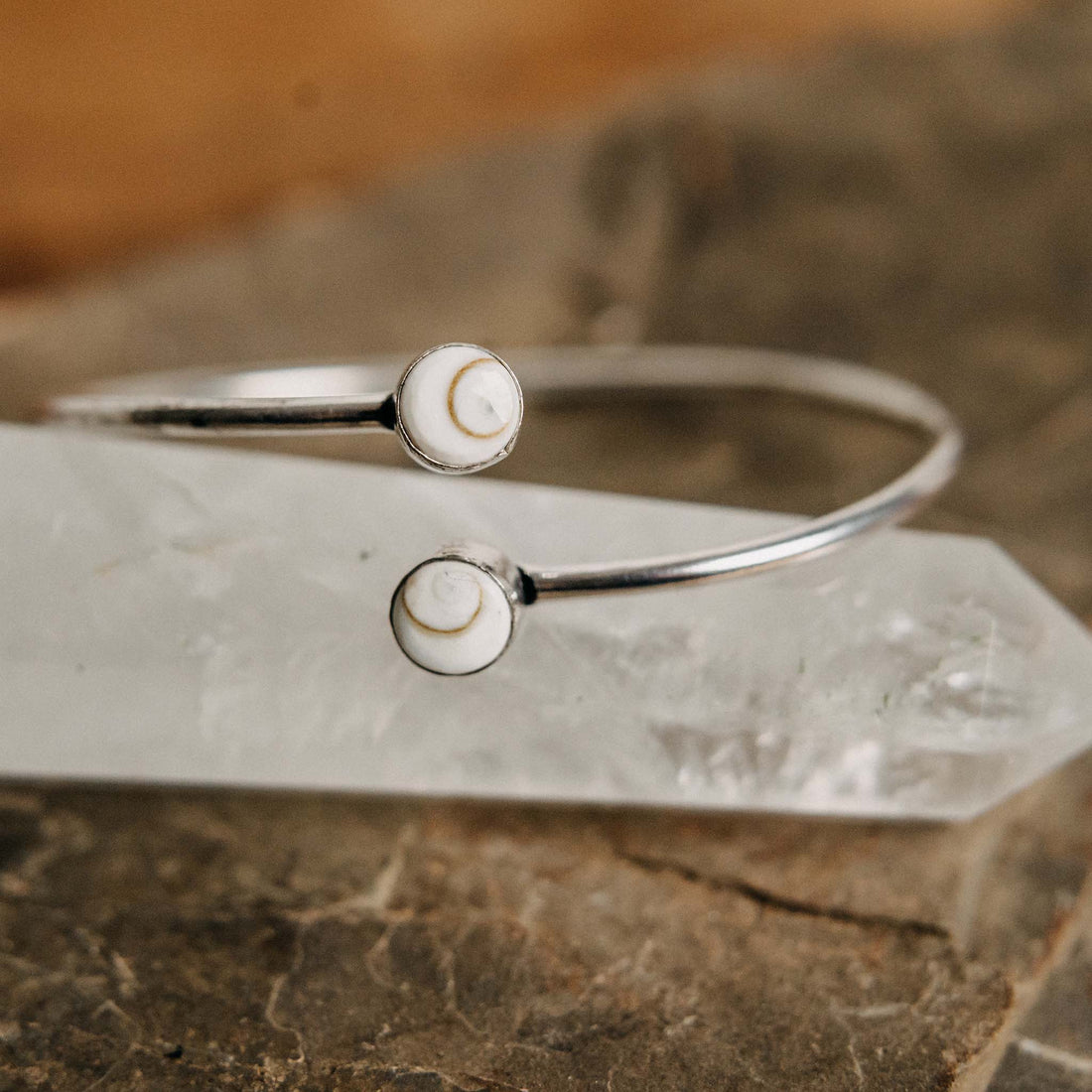 Operculi Silver Bangle