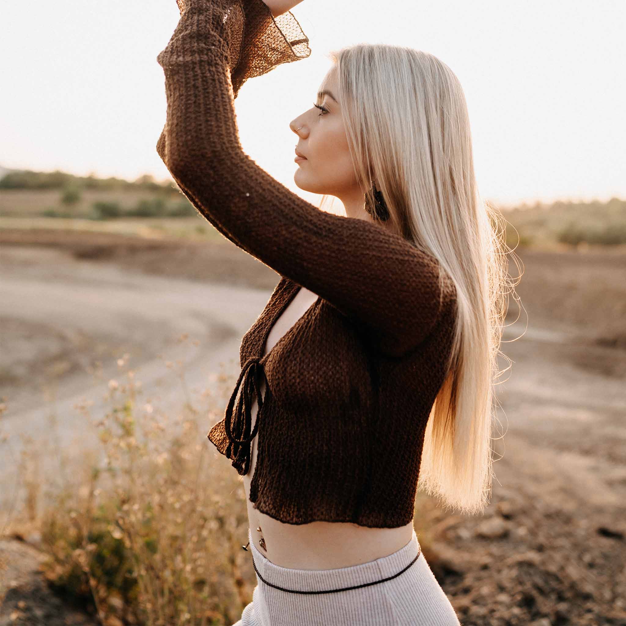 Cadena para el vientre marrón