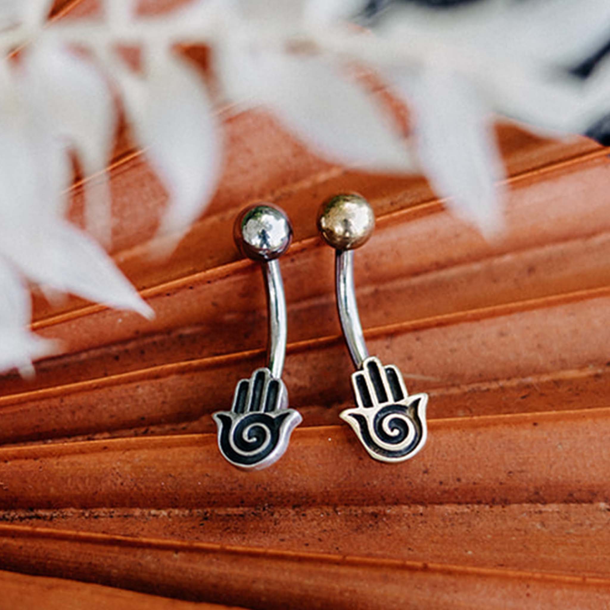 Belly Button Piercing Hand of Fatima Gold