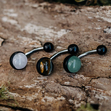 Belly button piercing Lilla charcoal wood