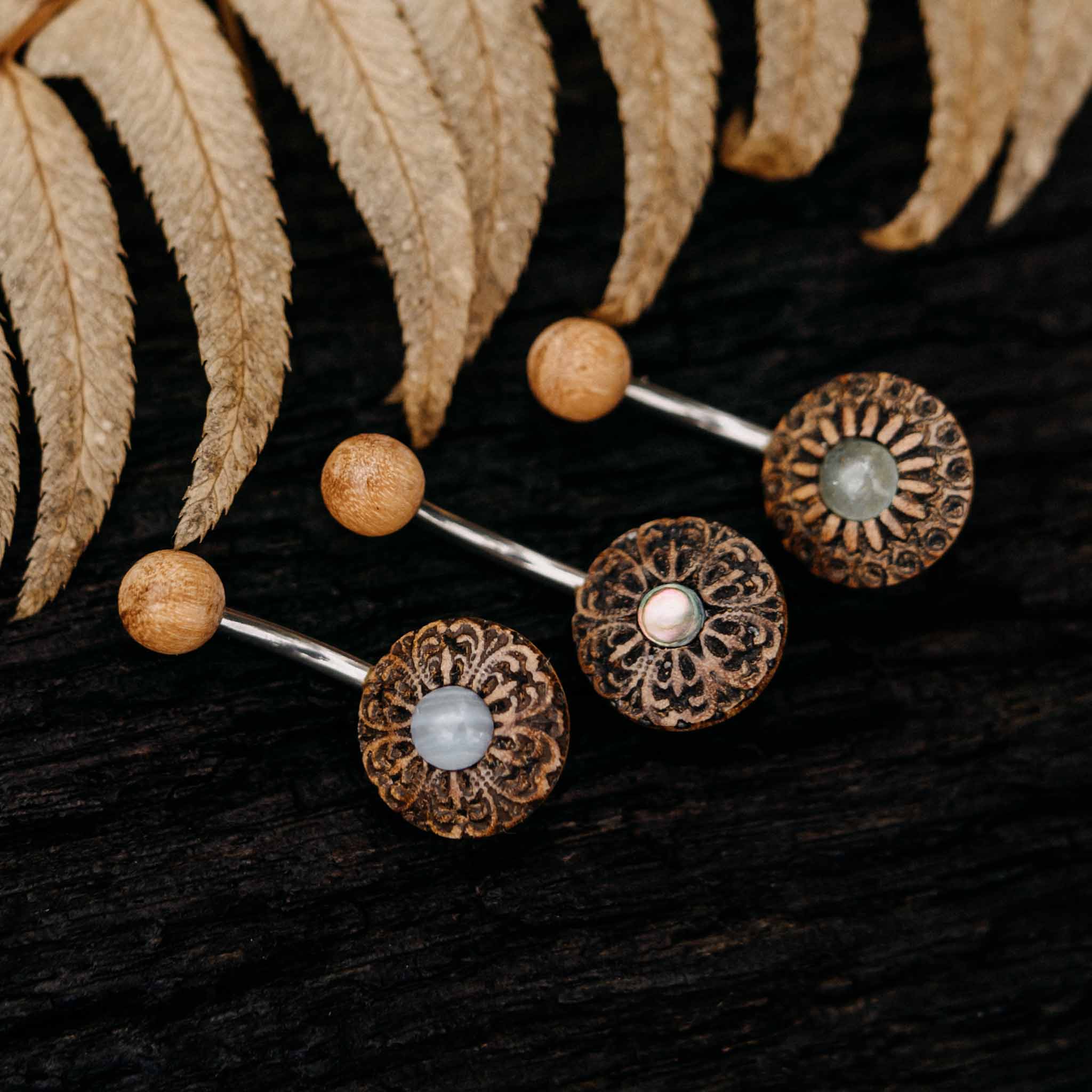 Belly Button Piercing Abbe Wood Healing Stone