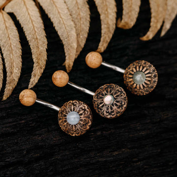 Belly Button Piercing Abbe Wood Healing Stone