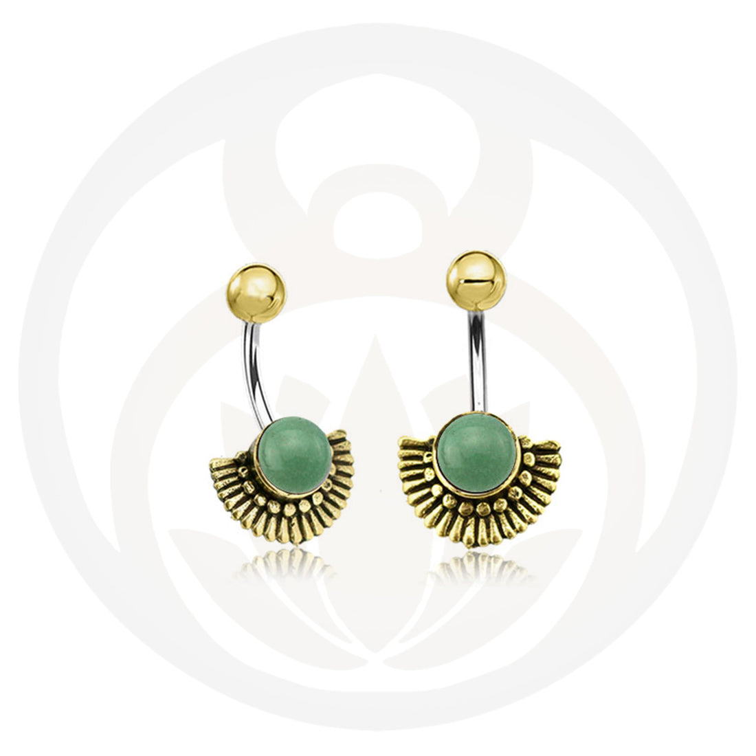 Belly button piercing Sven Gold Jade