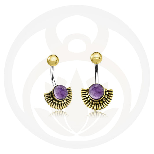 Bauchnabelpiercing Sven Gold Amethyst