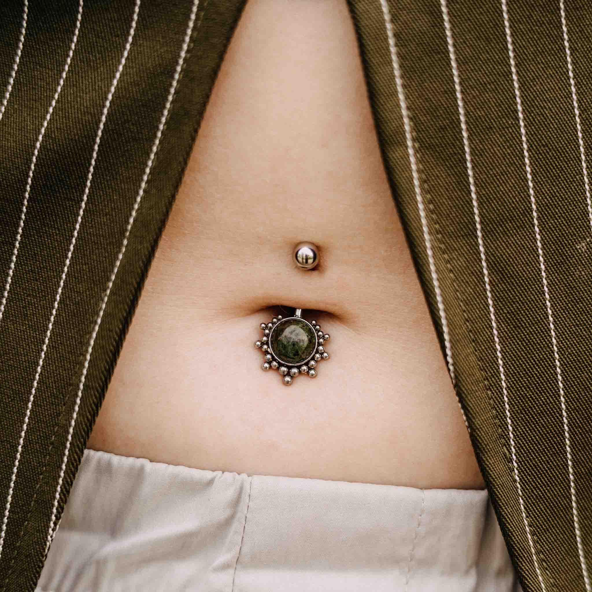Belly button piercing Girish Silver