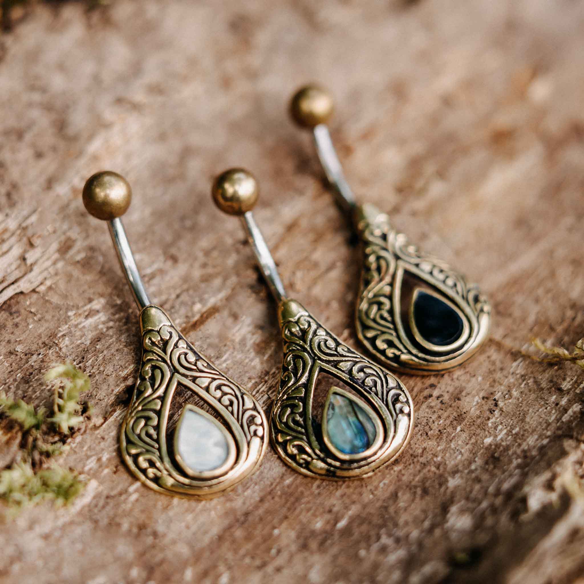 Belly Button Piercing Irmin Gold Healing Stone