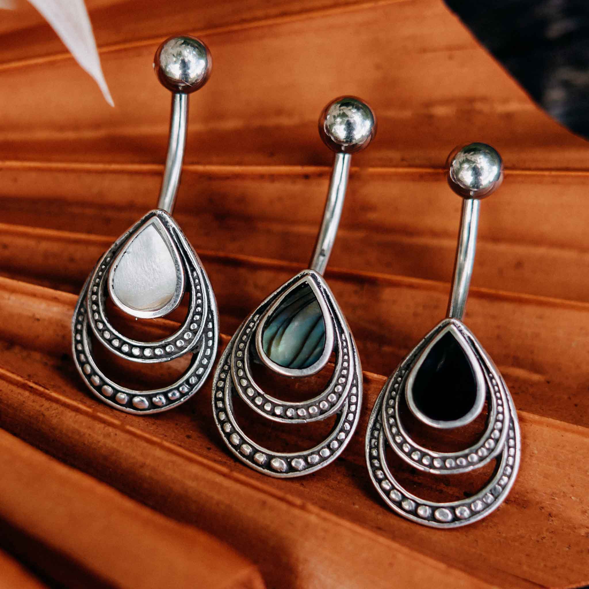 Belly Button Piercing Ragnarök Silver Healing Stone