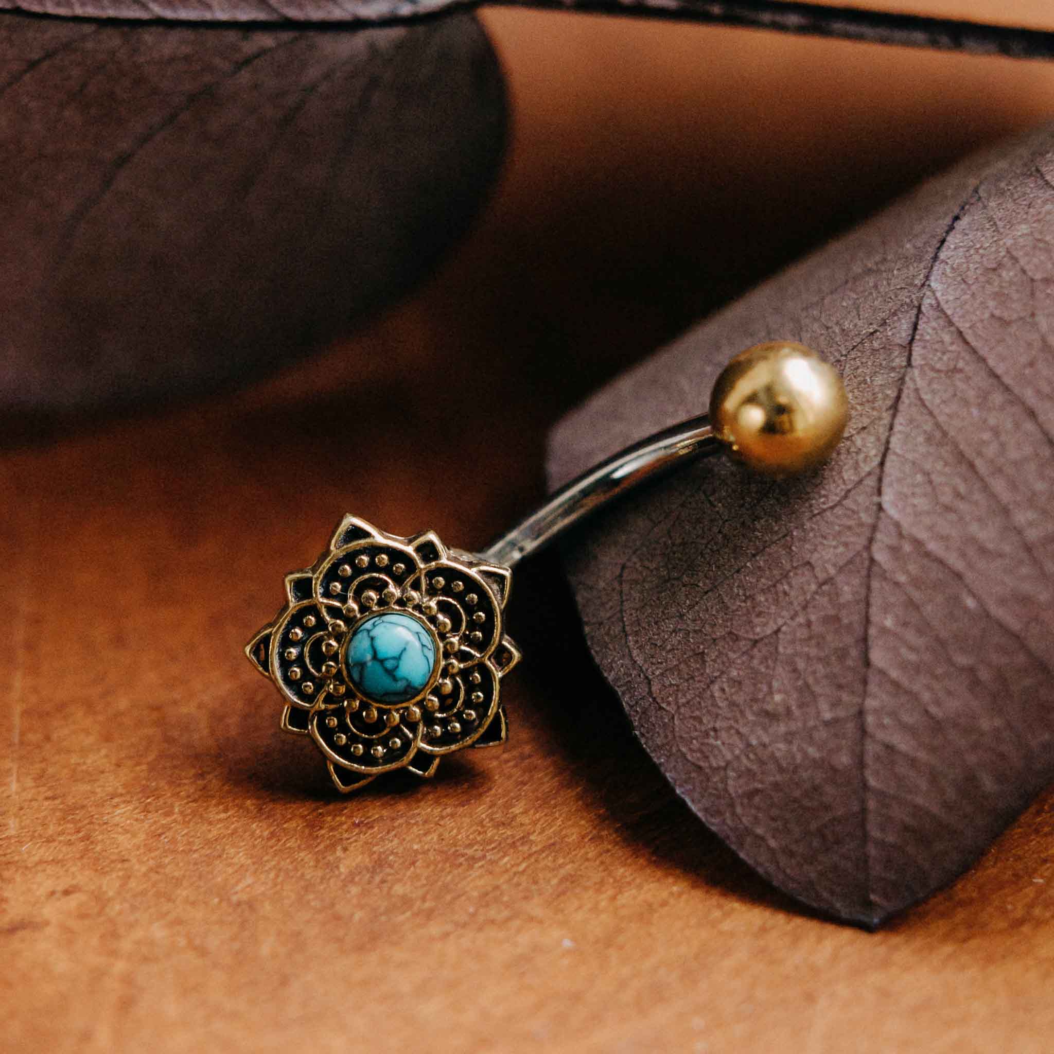 Belly button piercing Pavitra Turquoise