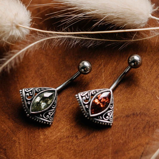 Belly button piercing Knud silver