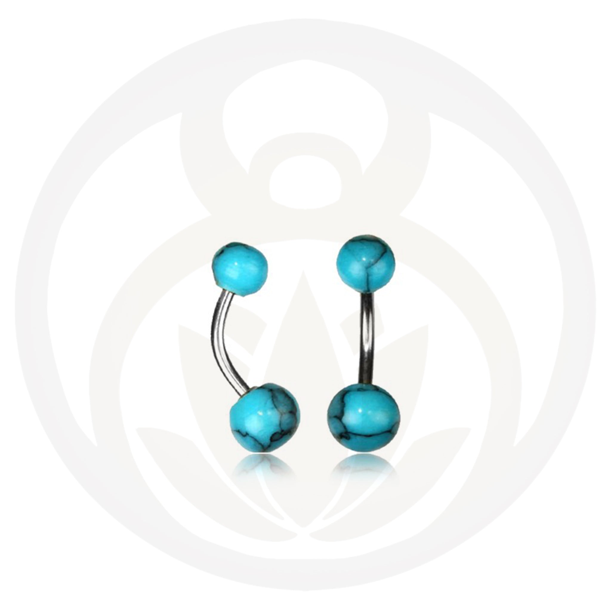 Belly button piercing Balder Turquoise