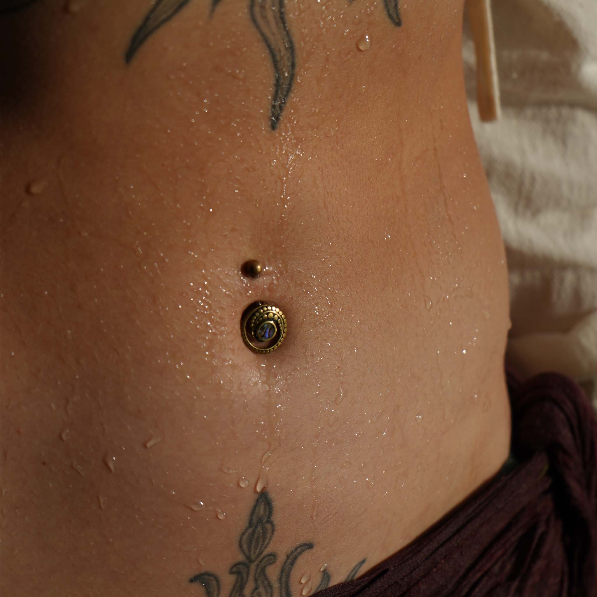 Belly Button Piercing Odin Gold Abalone