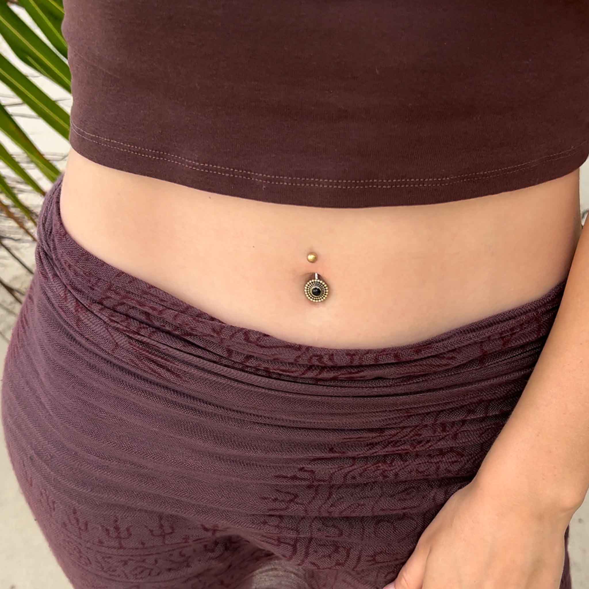 Belly Button Piercing Oriental Mandala Gold