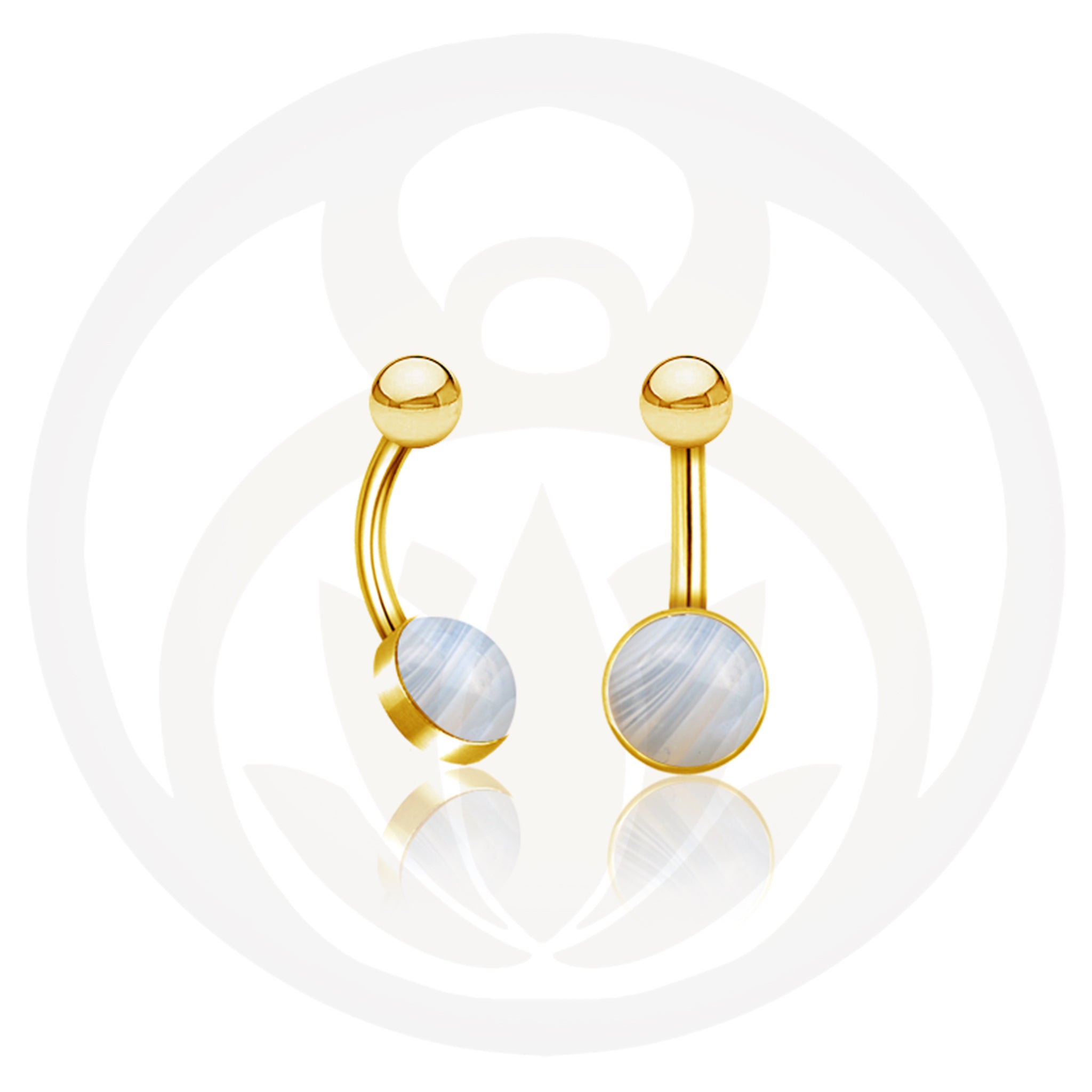 Belly button piercing Ira Agate Gold