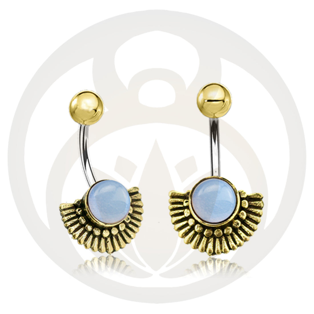 Belly button piercing Sven Gold healing stone