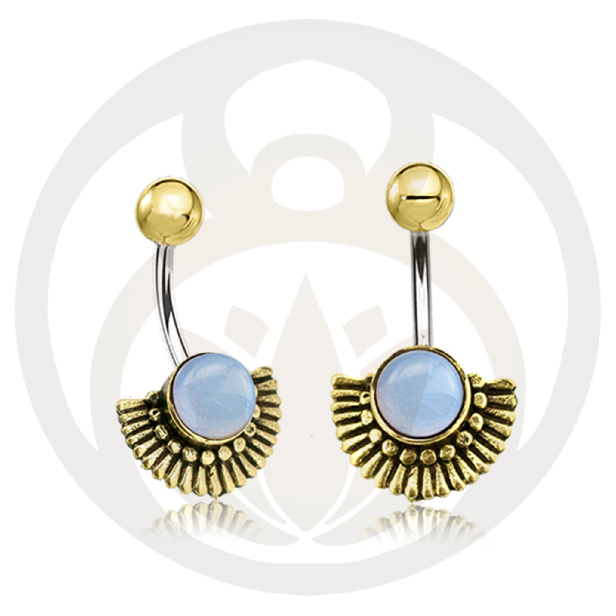 Belly button piercing Sven Gold healing stone