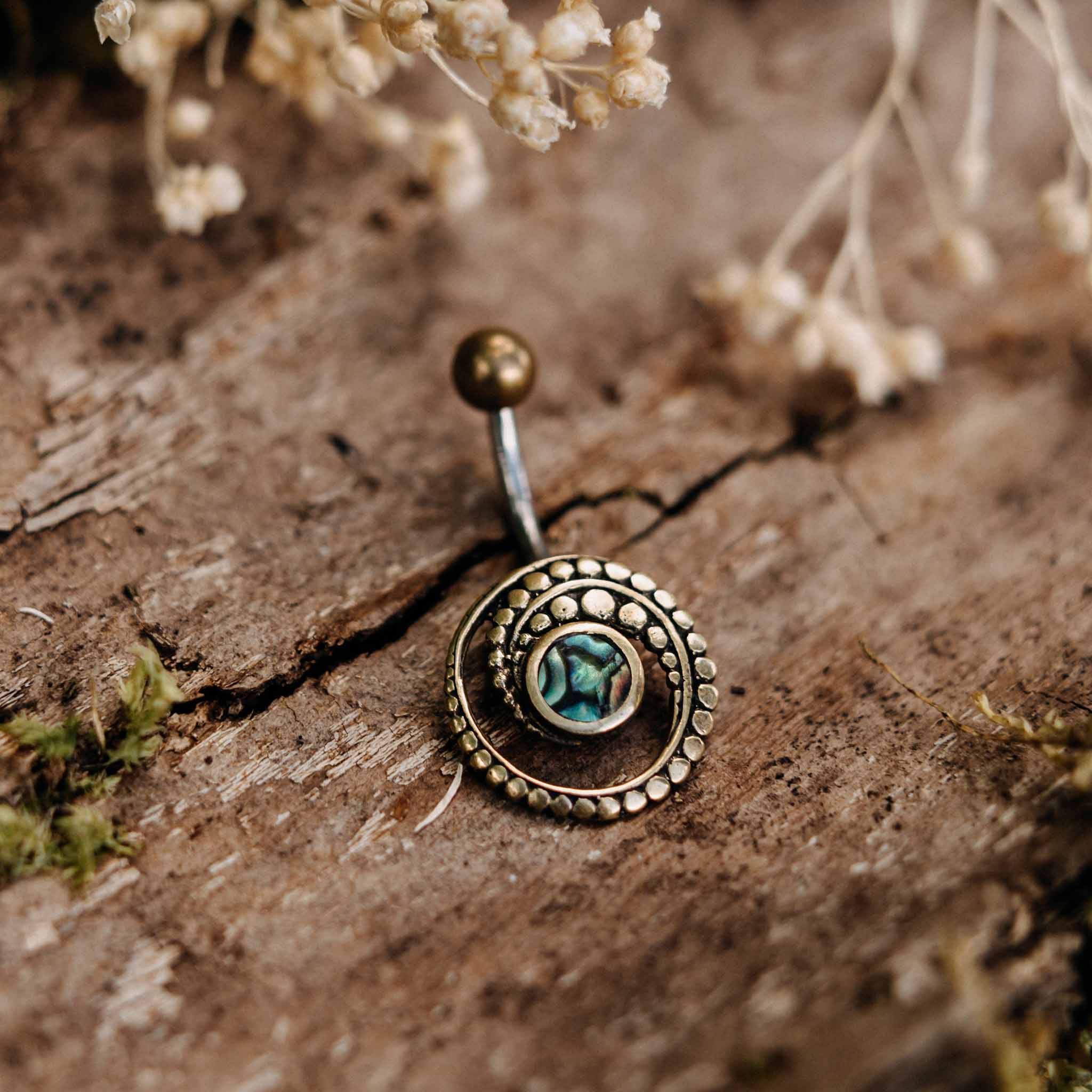 Belly Button Piercing Odin Gold Abalone