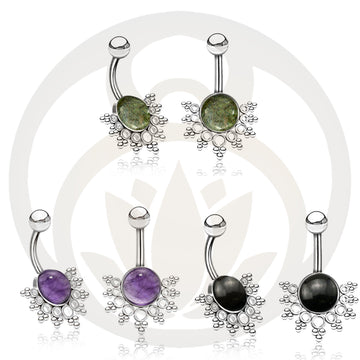 Belly button piercing Malayalam silver