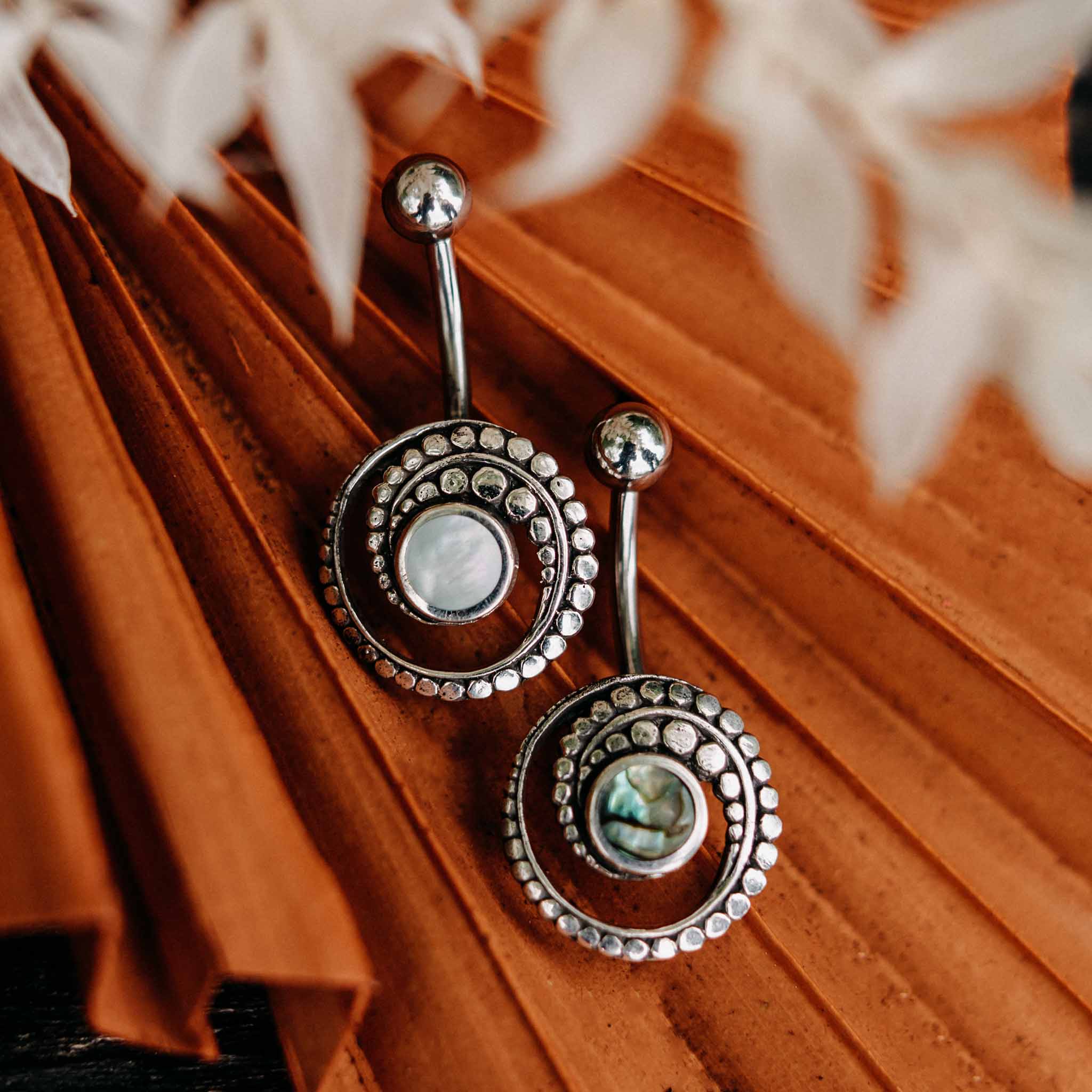 Belly Button Piercing Odin Silver Healing Stone