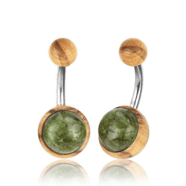 Bauchnabelpiercing Lilla Olivenholz