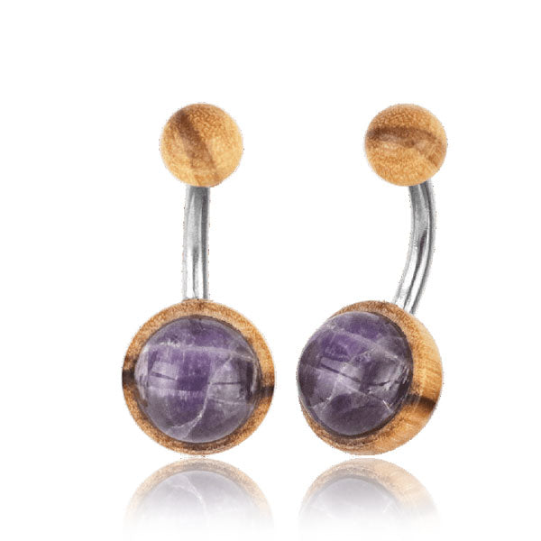 Bauchnabelpiercing Lilla Olivenholz