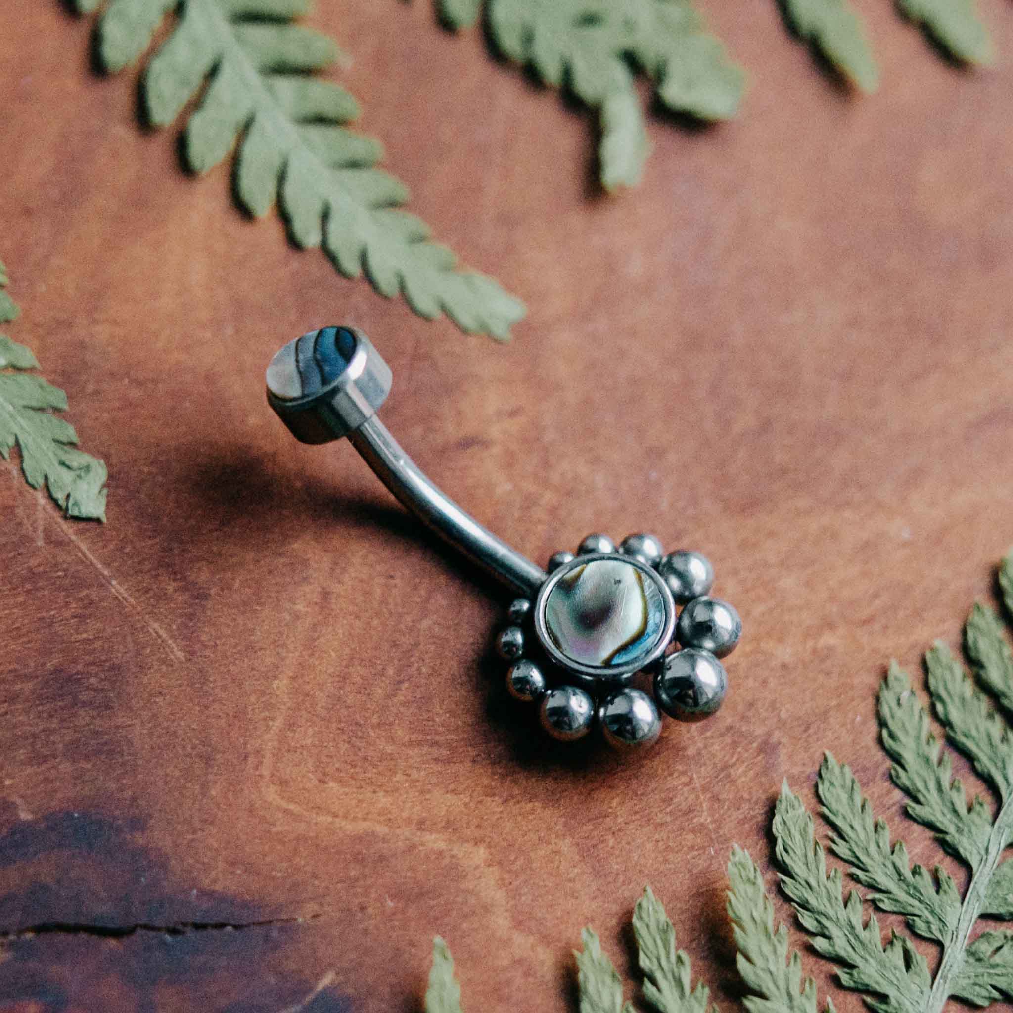 Belly button piercing Stig Silver Abalone