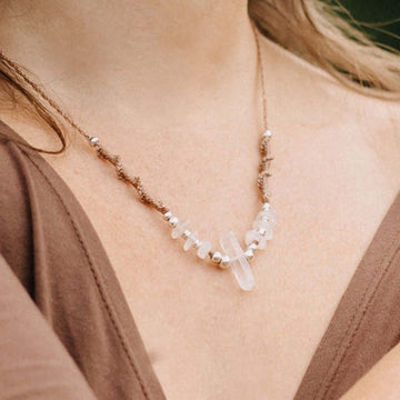 Halskette Elysira Silber Rose