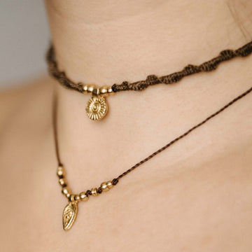Rainha Brown Gold Necklace