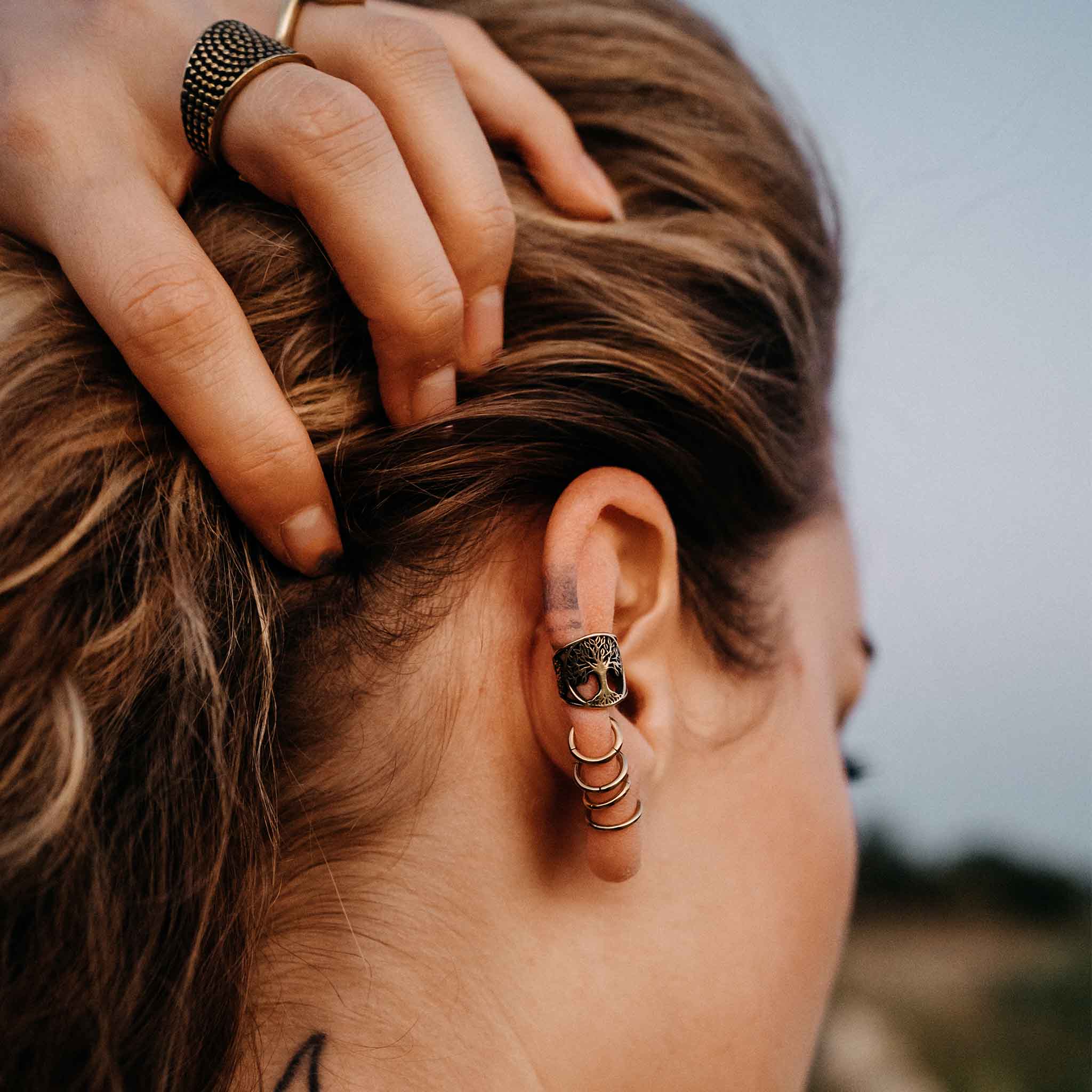 Ear Cuff Tree of Life Gold