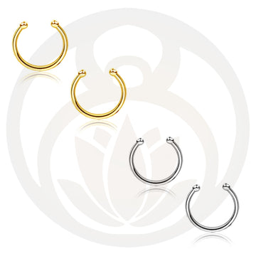 Fake Septum Minimal Gold/Silber