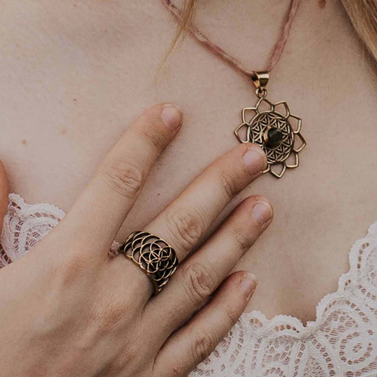 Finger Ring Flower of Life