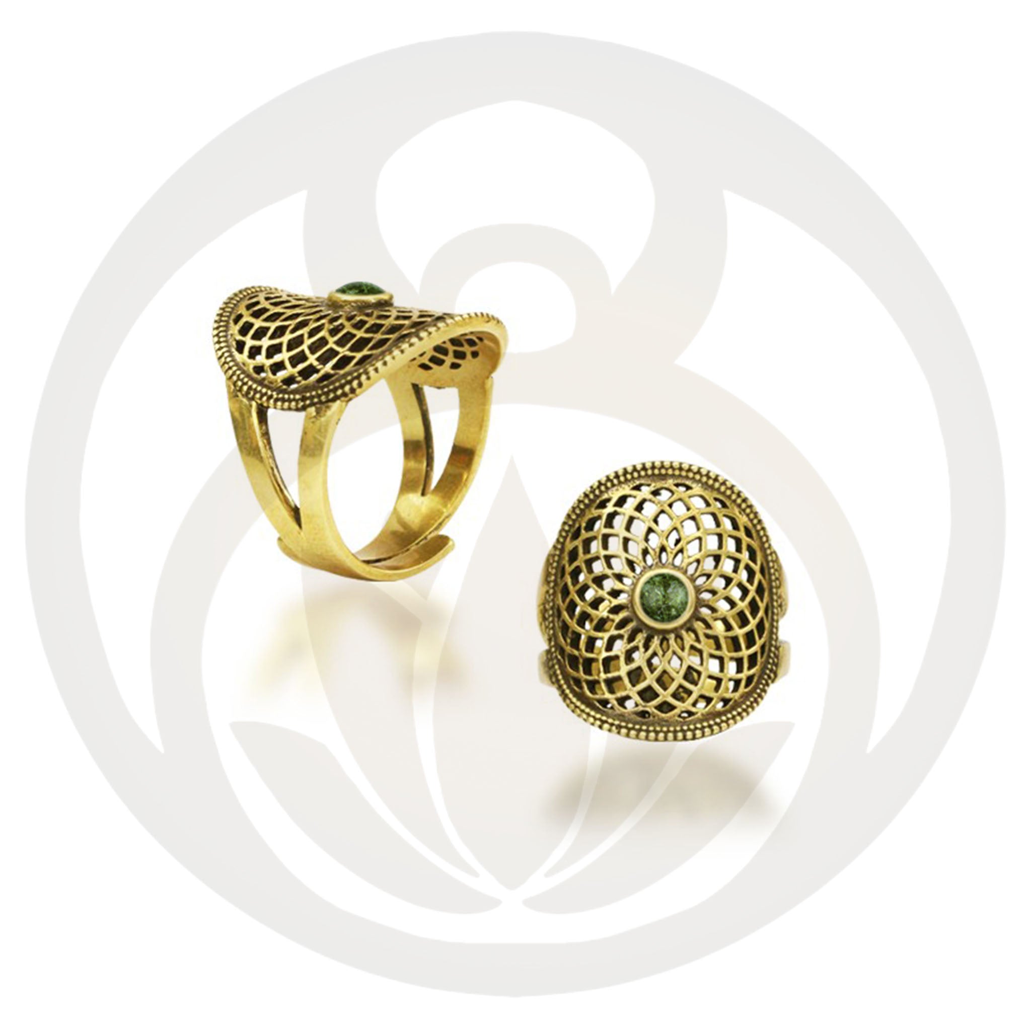 Kari Gold Jade Ring