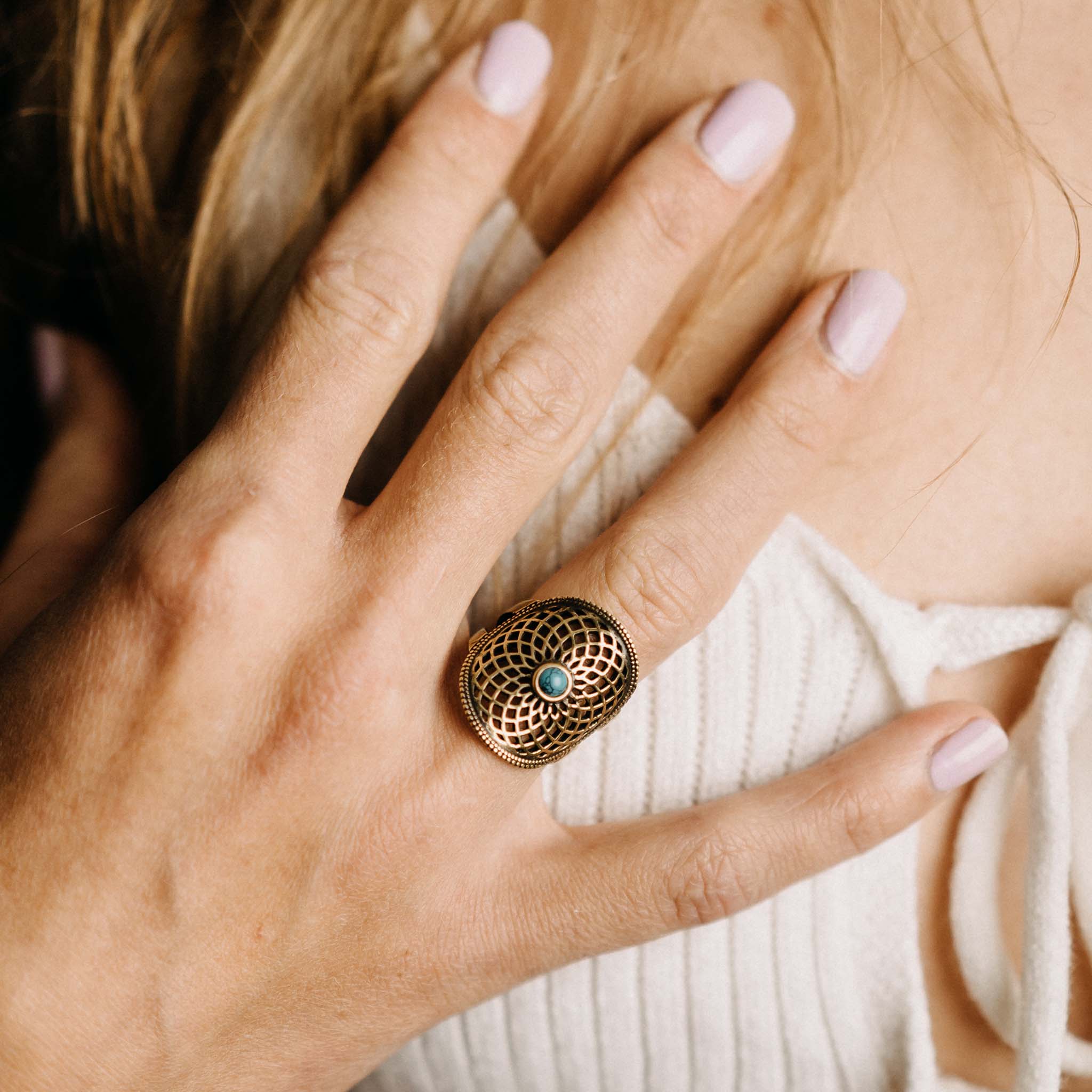 Kari Gold Agate Ring