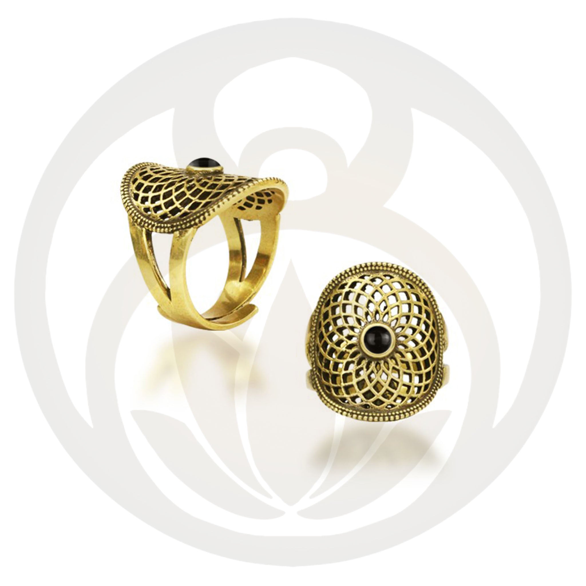 Fingerring Kari Gold Onyx