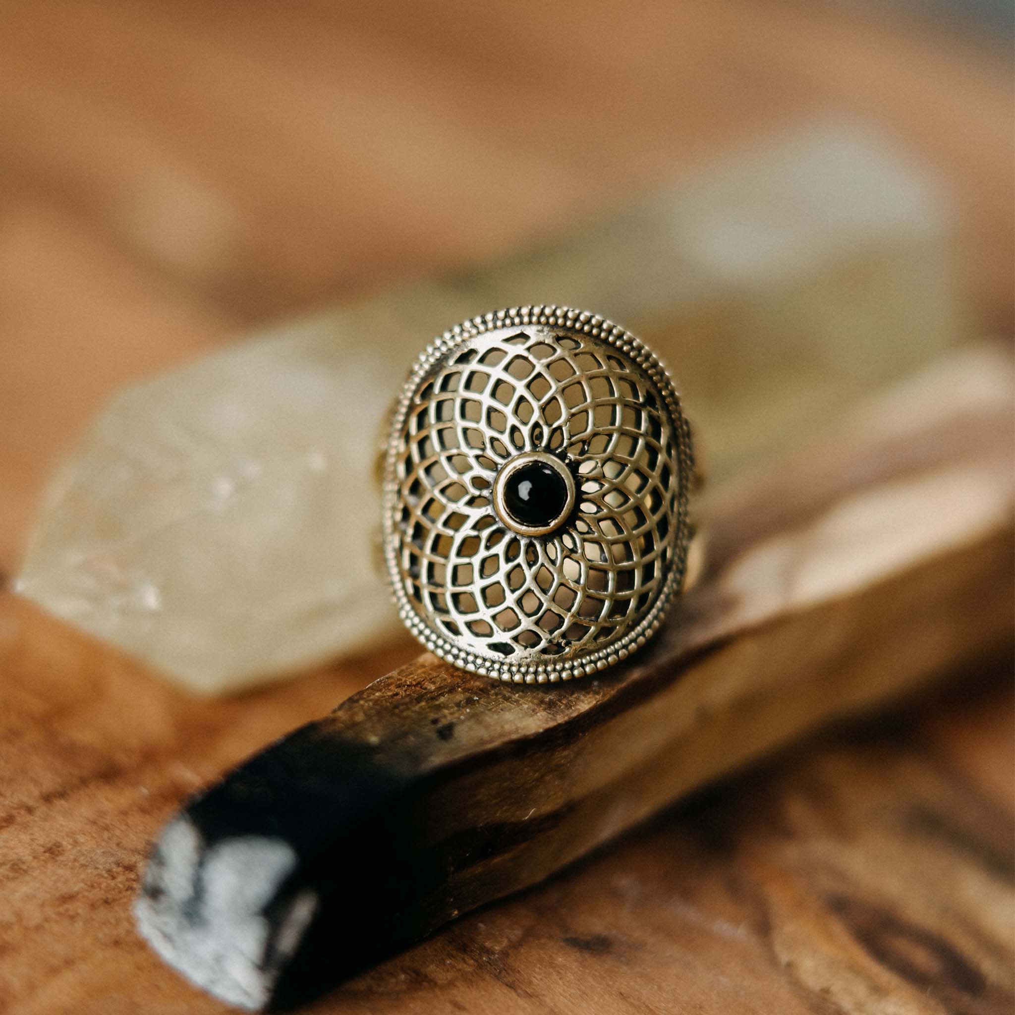 Fingerring Kari Gold Onyx