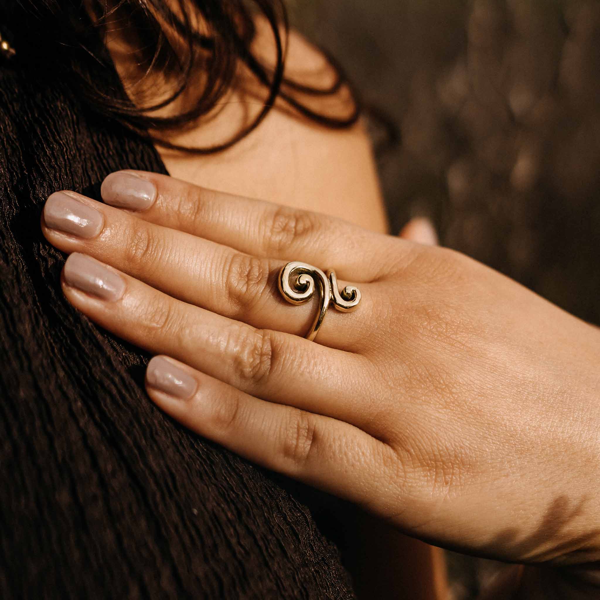 Anillo De Dedo Espiral Grande