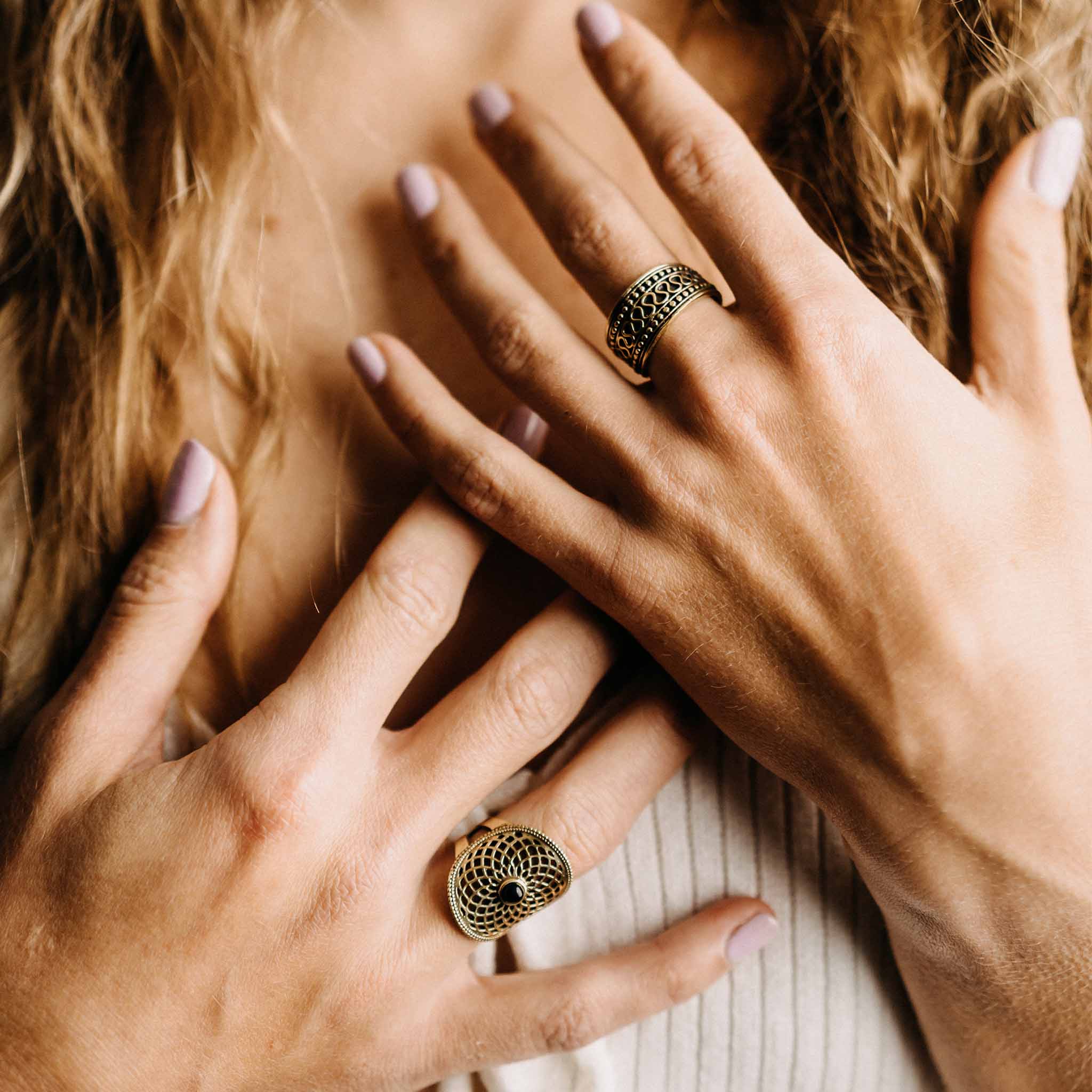 Fingerring Kari Gold Onyx