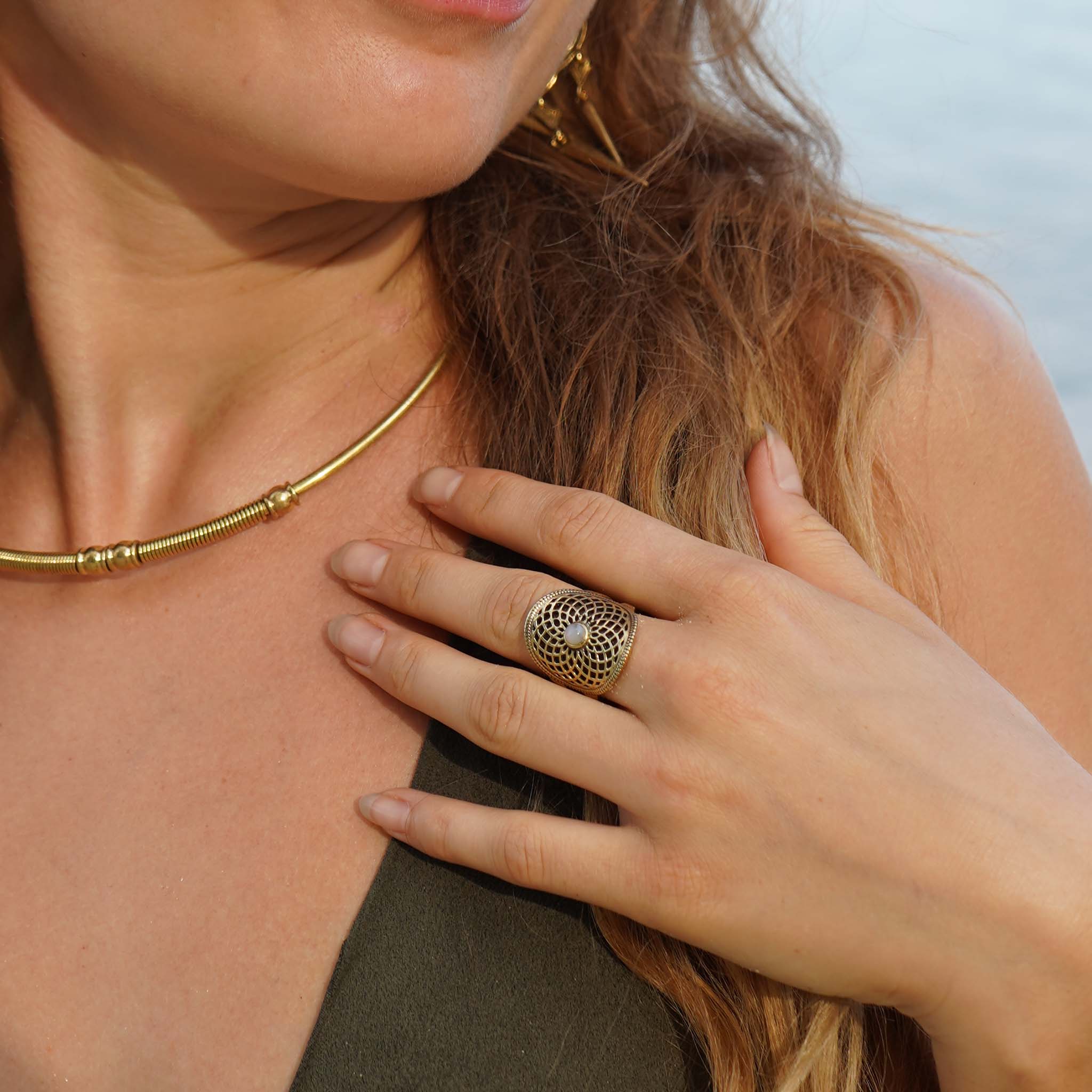 Kari Gold Agate Ring