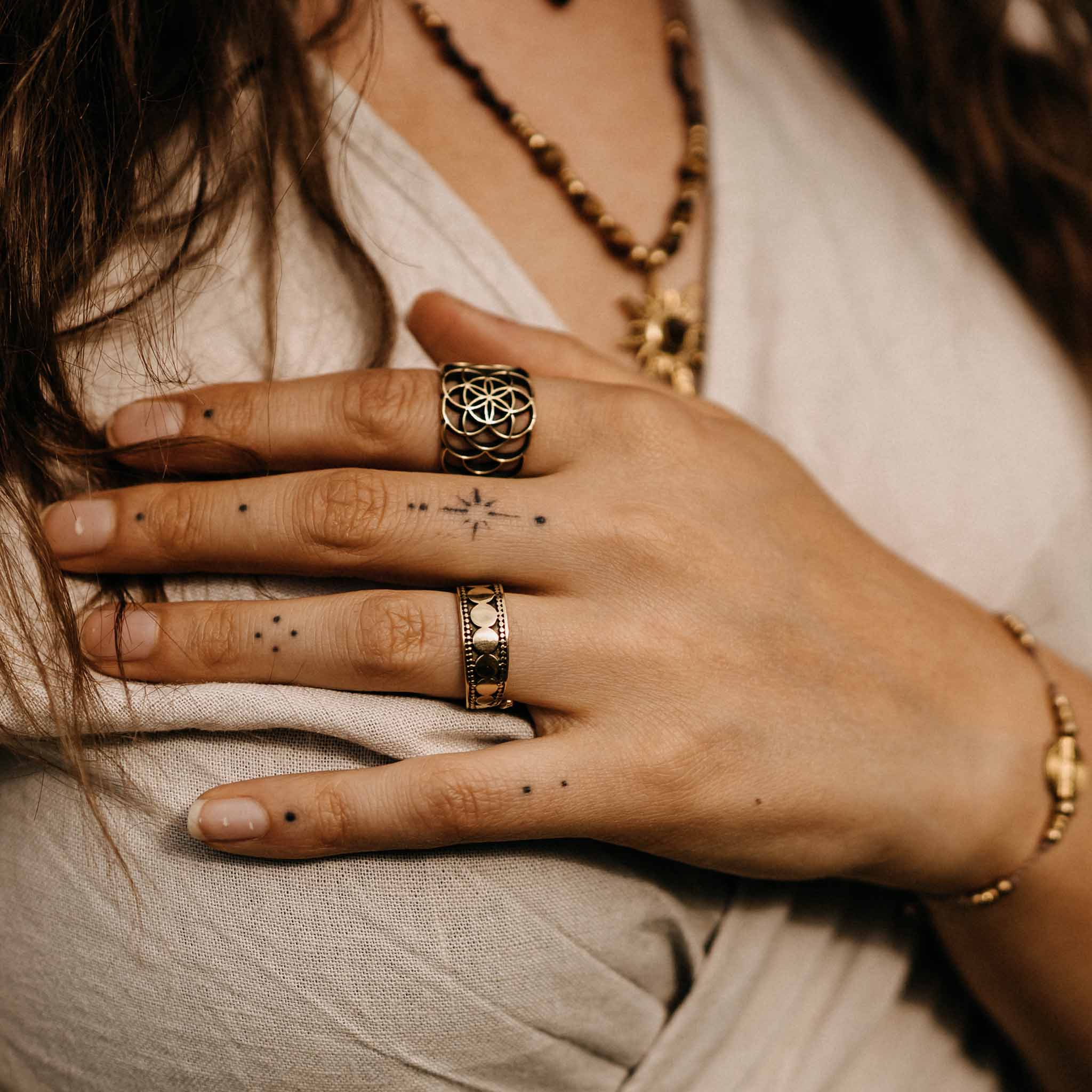 Finger Ring Flower of Life