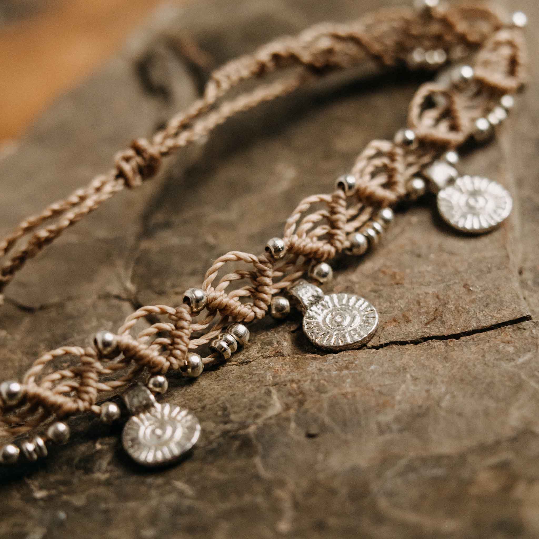 Fußkette Zyphira Silber Rosé