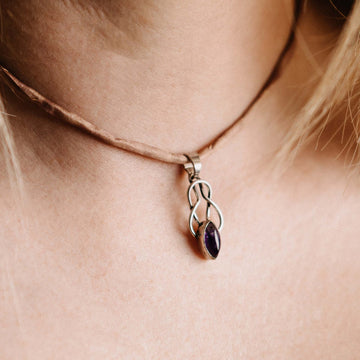 Yoginee Amethyst Silver Pendant