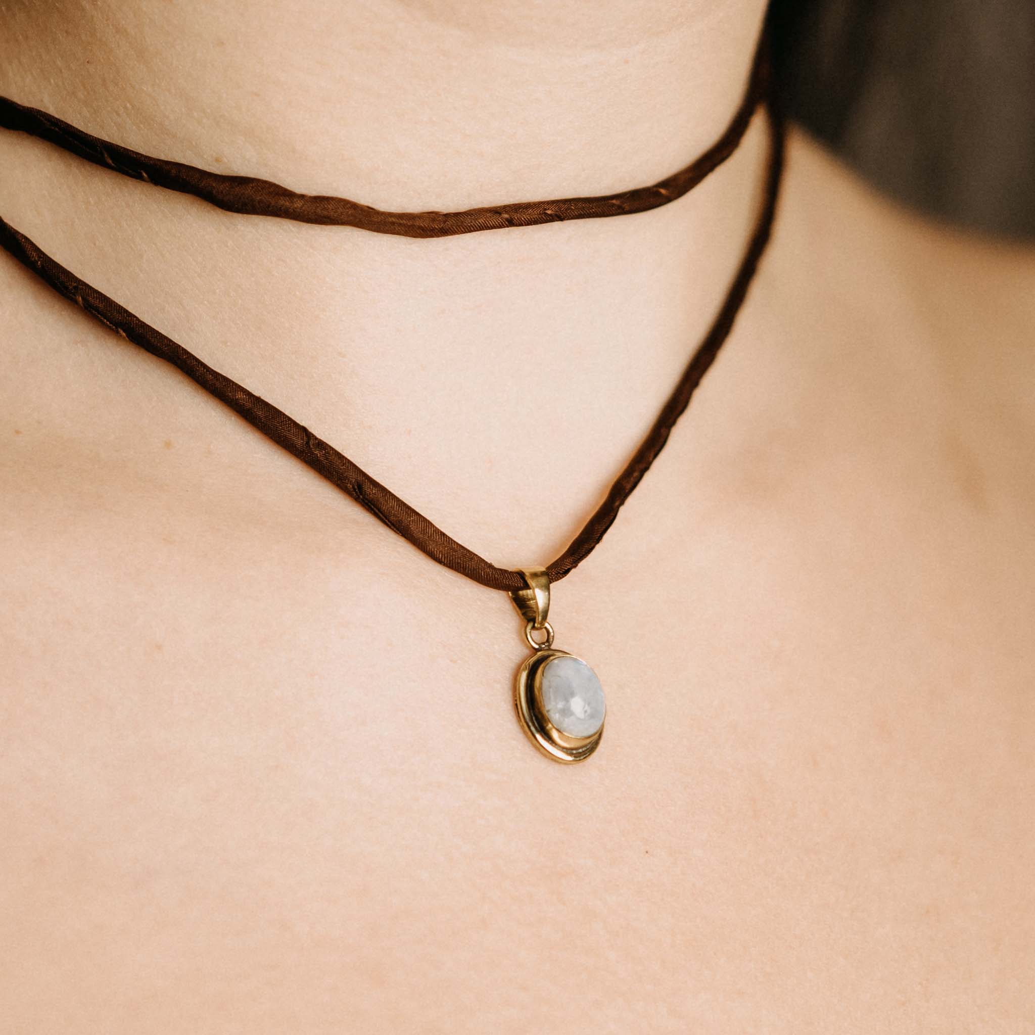 Bina Moonstone Gold Pendant