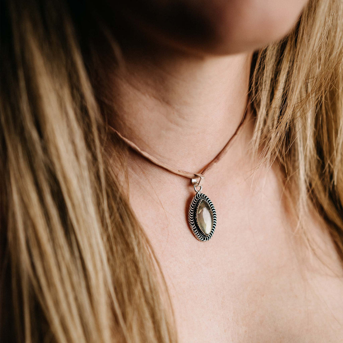 Sunil Labradoride Silver Pendant