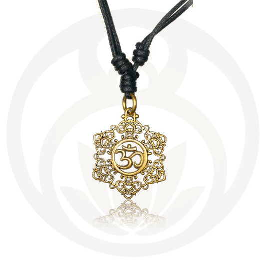 Necklace Aum Mandala Gold