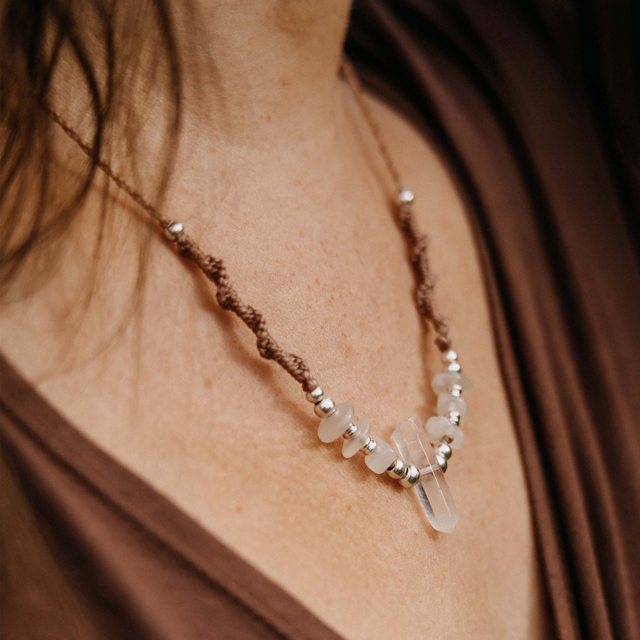 Halskette Elysira Silber Rose